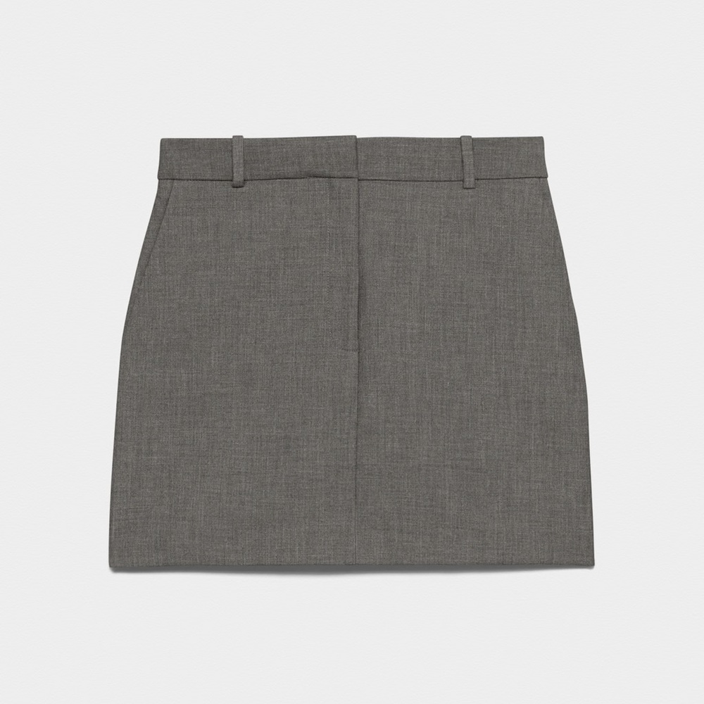 Aritzia Babaton Chisel Skirt – Heather Ionic Grey, US 6, Excellent Condition